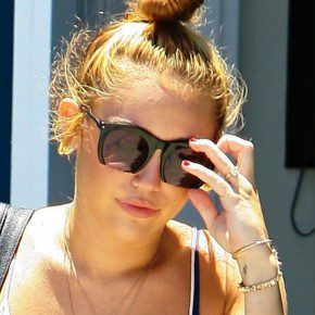 Miley Cyrus Stylish Bun Updo