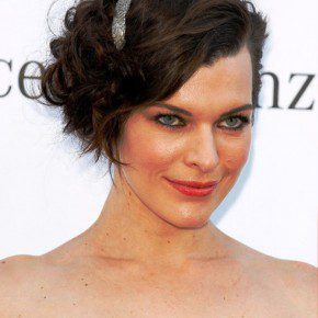 Milla Jovovich Curly Bob Hairstyle 2013