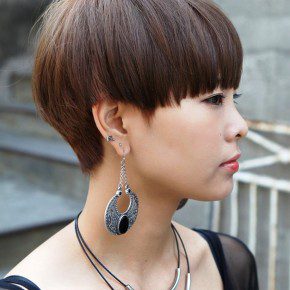 Modern Short Japanese Haircut With Bangs