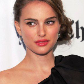 Natalie Portman Sophisticated Side Bun Updo