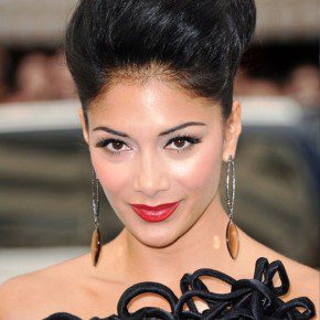 Nicole Scherzinger Black Updo Hairstyle