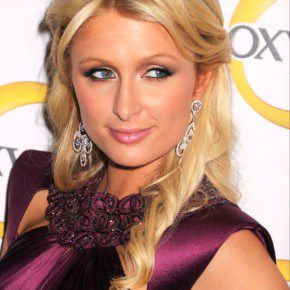 Paris Hilton Elegant Long Blonde Half Up Half Down Hairstyle