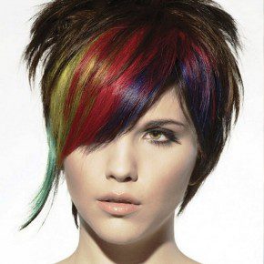 Rainbow Short Punk Hairstyles