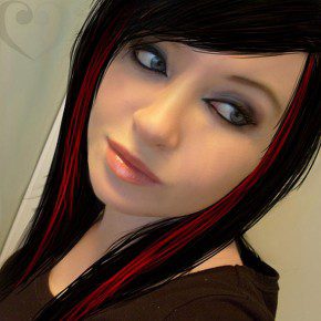 Red and Black Hairstyles for Girls