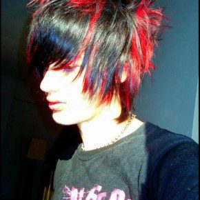 Red and Black Hairstyles for Guys