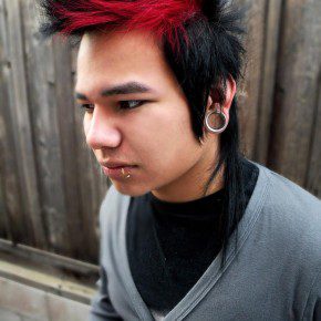 Red and Black Hairstyles for Men