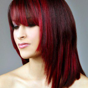 Red and Black Hairstyles for Women