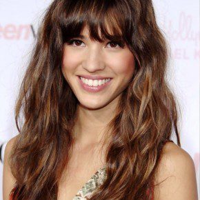 Relaxed Long Curly Hairstyle With Bangs