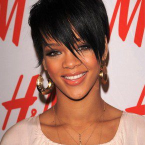 Rihanna African American Short Hairstyles Layered