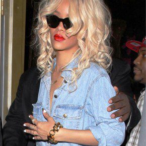 Rihanna Long Curly Hairstyle