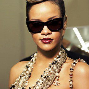 Rihanna Pompadour Updo Hairstyle