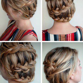 Romantic Unique Braided Updo Hairstyle