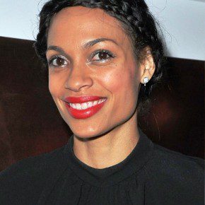 Rosario Dawson Braided Black Updo