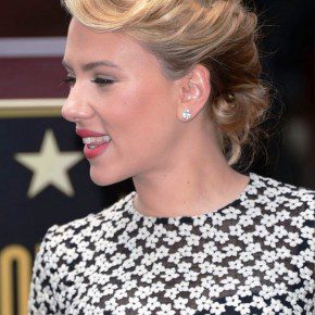 Scarlett Johansson Ombre Updo Hair