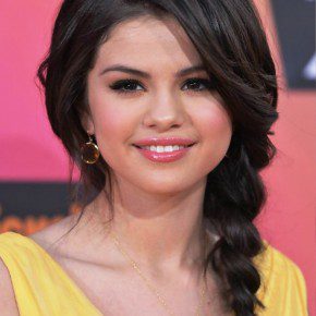 Selena Gomez Bradied Long Hairstyles With Bangs