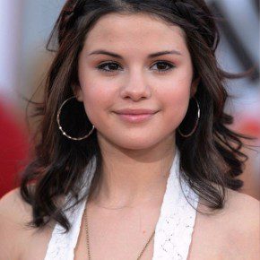 Selena Gomez Braided Half Up Half Down Hairstyle