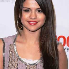 Selena Gomez Long Straight Hairstyle With Bangs