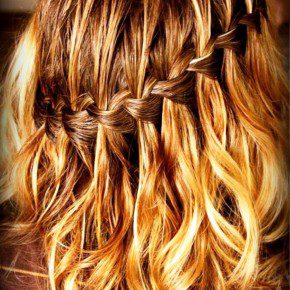 Sexy Waterfall Braid Hairstyle