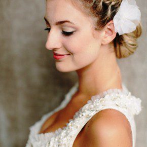 Side View Of Braided Bun For Wedding