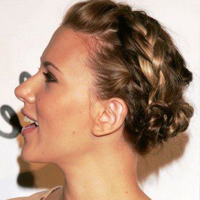 Side View Of Braided Bun Updos