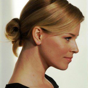 Side View Of Loose Bun Updo