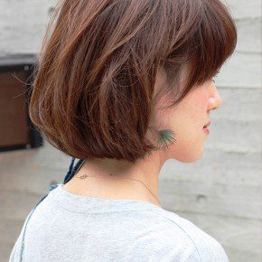 Side View Of Short Messy Bob Hairstyle