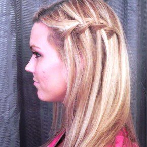 Sideview Of Waterfall Braid Hairstyles