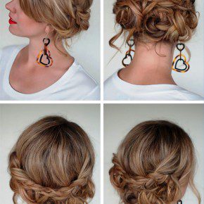 Simple Easy Casual Messy Braided Updo