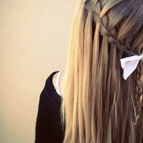 Sleek Waterfall Braid Hairstyle