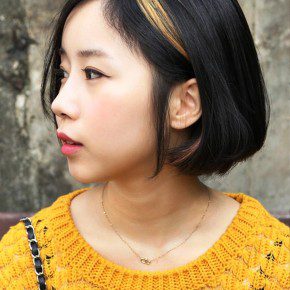 Stylish Asian Cute A Line Bob Hairstyle