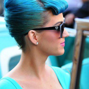 Stylish Blue French Twist Updo