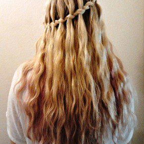 Stylish Waterfall Braid Hairstyle