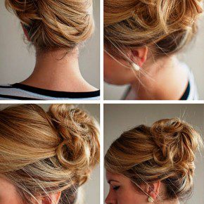 Summer Updos Loose Side French Twist For Women