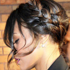 Trendy Braided Hairstyle With Bangs