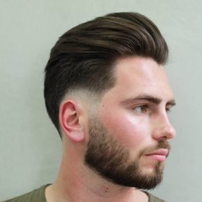 Undercut Pompadour with Flashy Drop Fade