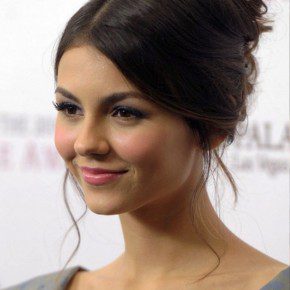 Victoria Justice Cute French Twist Updo Hairstyle