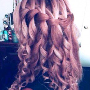 Waterfall Braid For Long Curly Hair