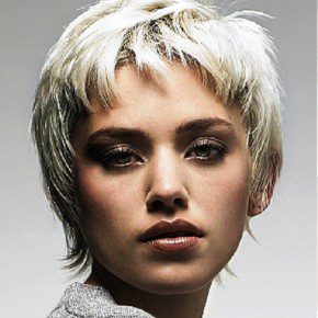 White Short Hairstyles Messy