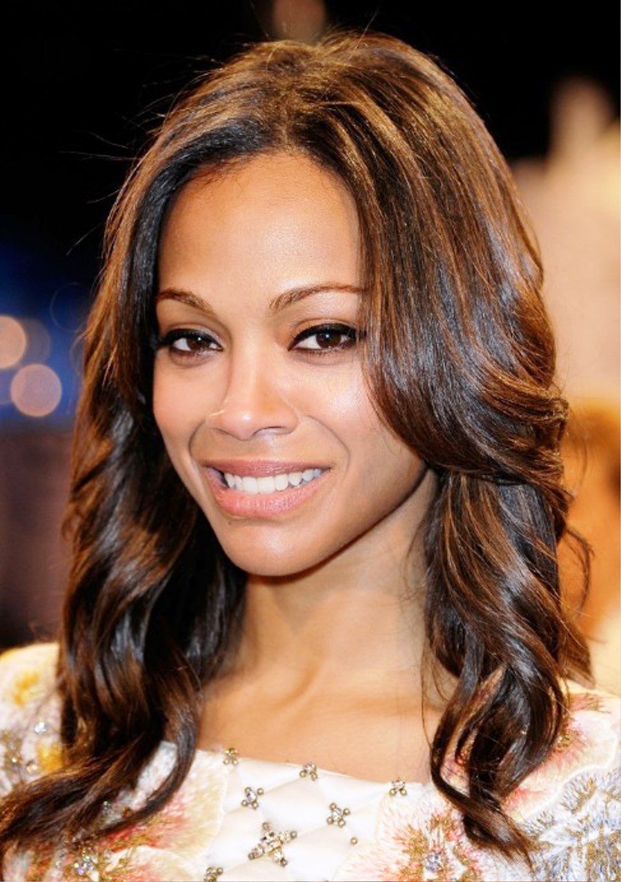 Zoe saldana curly hair