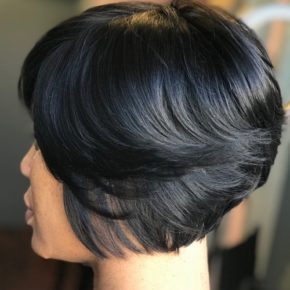 black layered bob hairstyles