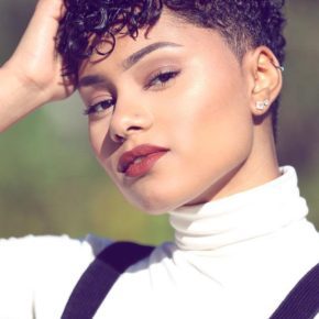 black short curly natural hairstyles