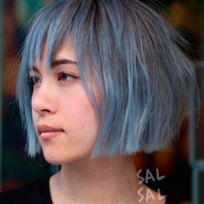 blue bob hairstyles