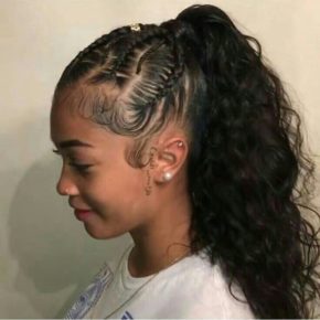 braided ponytail hairstyles for black hair