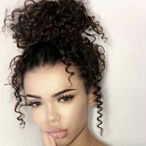 curly bun hairstyles