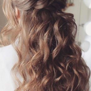 curly half up half down hairstyles