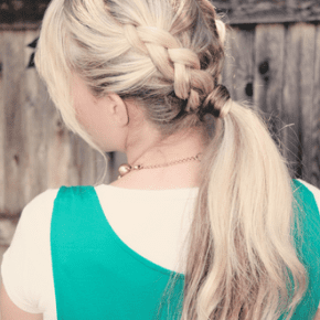 Dutch French Braided Ponytail