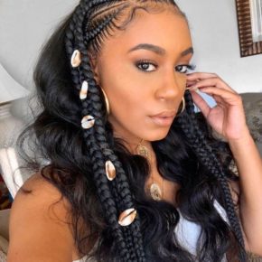 half braided half curly black hairstyles