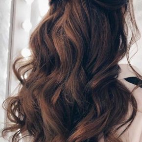 half up curly hairstyles for long hair