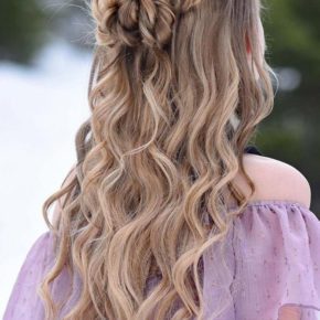 half up curly prom hairstyles