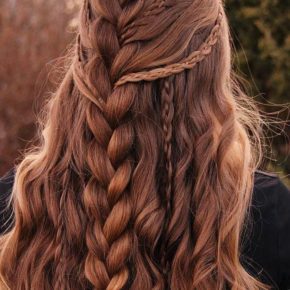 half up half down braided hairstyles